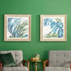 Budget 💯 Set of 2 Blue Sea Grass Eclectic Botanical Wall Decor, 29" x 29" by Ivory and Iris ✨ 15 Budget 💯 Set of 2 Blue Sea Grass Eclectic Botanical Wall Decor, 29" x 29" by Ivory and Iris ✨ -Cheap Ivory and Iris Store D504051S 8