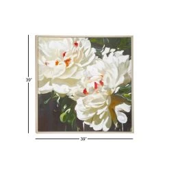 Best Pirce ✨ White Traditional Canvas Wall Art, 40" x 40" by Ivory and Iris ⭐ -Cheap Ivory and Iris Store D504057S 8
