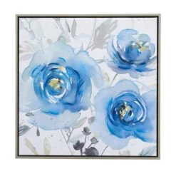 Wholesale 💯 Blue Polystone French Country Framed Wall Art, 32" x 32" by Ivory and Iris 🧨