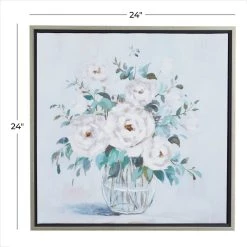 Flash Sale 💯 Multi Polystone French Country Framed Wall Art, 24" x 24" x 2" by Ivory and Iris ⭐ -Cheap Ivory and Iris Store D504063S 6