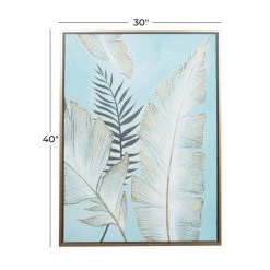 Flash Sale 🧨 Blue Canvas Coastal Style Wall Art, 40" x 30" x 1" by Ivory and Iris ⌛ -Cheap Ivory and Iris Store D504064S 7