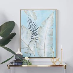Flash Sale 🧨 Blue Canvas Coastal Style Wall Art, 40" x 30" x 1" by Ivory and Iris ⌛ -Cheap Ivory and Iris Store D504064S 8