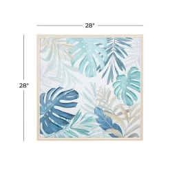 Buy 🌟 Blue Canvas Coastal Style Wall Art, 28" x 28" x 1" by Ivory and Iris 🧨 -Cheap Ivory and Iris Store D504068S 7