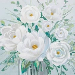 Hot Sale ✔️ White Polystone French Country Framed Wall Art, 40" x 40" x 2" by Ivory and Iris 🎁 -Cheap Ivory and Iris Store D504069S 3