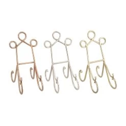 Promo ⭐ Set of 3" Multi Colored Metal Traditional Easel, 4" x 9" by Ivory and Iris 🎉