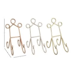 Promo ⭐ Set of 3" Multi Colored Metal Traditional Easel, 4" x 9" by Ivory and Iris 🎉 -Cheap Ivory and Iris Store D504074S 6