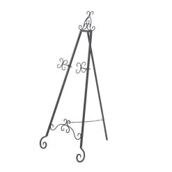 Flash Sale 😍 Traditional Black Iron Floor Easel, 46" x 21" x 22" by Ivory and Iris 👍 -Cheap Ivory and Iris Store D504075S 4
