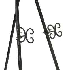 Flash Sale 😍 Traditional Black Iron Floor Easel, 46" x 21" x 22" by Ivory and Iris 👍 -Cheap Ivory and Iris Store D504075S 5
