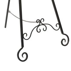 Flash Sale 😍 Traditional Black Iron Floor Easel, 46" x 21" x 22" by Ivory and Iris 👍 -Cheap Ivory and Iris Store D504075S 7