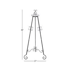 Flash Sale 😍 Traditional Black Iron Floor Easel, 46" x 21" x 22" by Ivory and Iris 👍 -Cheap Ivory and Iris Store D504075S 8