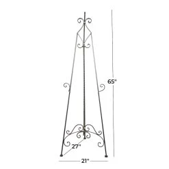 Best Pirce 😀 Black Iron Country Cottage Easel, 65" x 21" x 27" by Ivory and Iris 😍 -Cheap Ivory and Iris Store D504083S 8