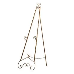 Deals 🎁 Gold Iron Traditional Easel, 68" x 23" x 33" by Ivory and Iris 🥰 -Cheap Ivory and Iris Store D504084S 3