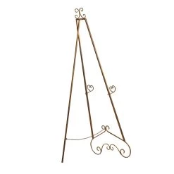 Deals 🎁 Gold Iron Traditional Easel, 68" x 23" x 33" by Ivory and Iris 🥰 -Cheap Ivory and Iris Store D504084S 6