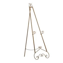Deals 🎁 Gold Iron Traditional Easel, 68" x 23" x 33" by Ivory and Iris 🥰 -Cheap Ivory and Iris Store D504084S 7