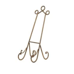 Outlet 🧨 Traditional Scrolling Gold Metal Easel, 19" x 7" x 10" by Ivory and Iris 🎉