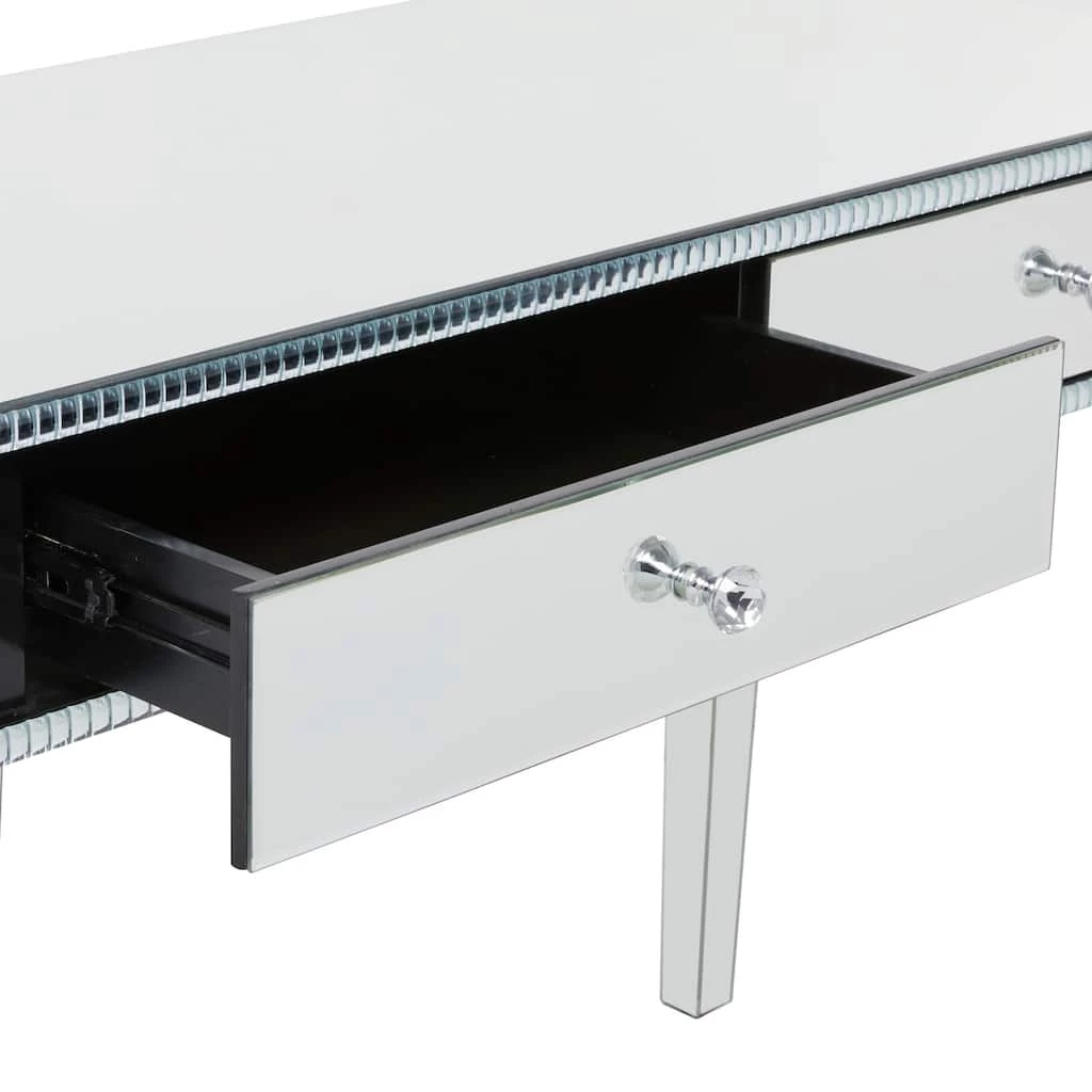 Brand new π Silver MDF Glam Console Table, 32" x 43" x 22" by Ivory and Iris β 4 Brand new π Silver MDF Glam Console Table, 32" x 43" x 22" by Ivory and Iris β - Image 4