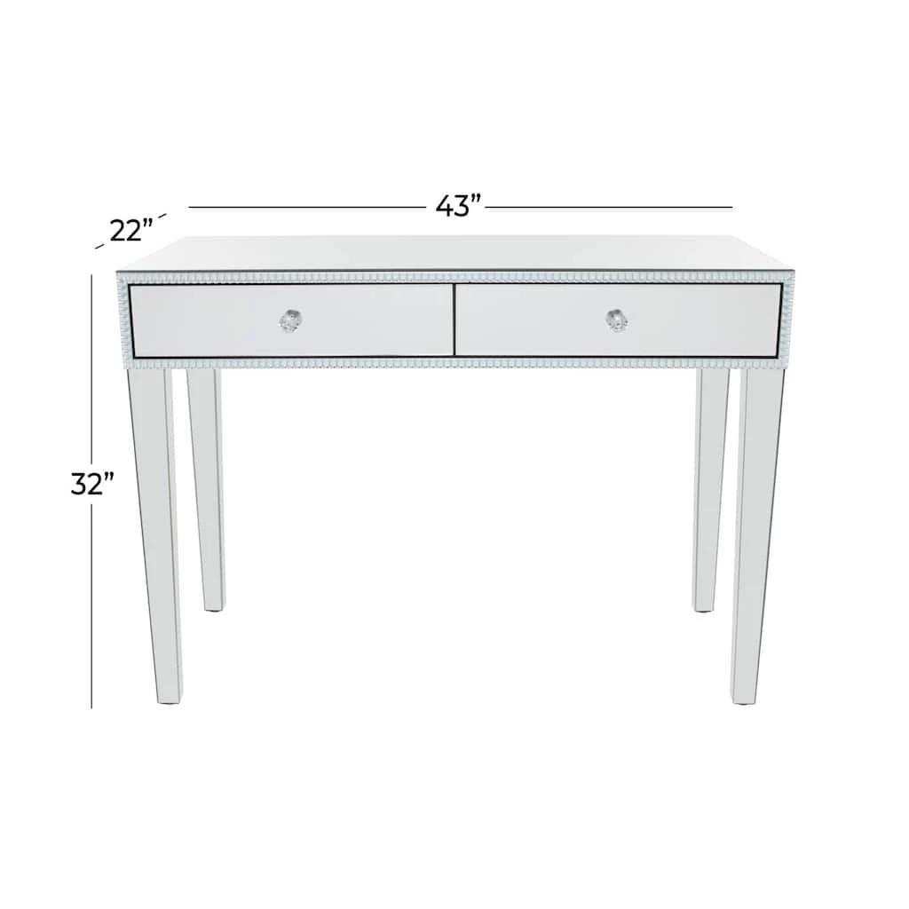 Brand new π Silver MDF Glam Console Table, 32" x 43" x 22" by Ivory and Iris β 8 Brand new π Silver MDF Glam Console Table, 32" x 43" x 22" by Ivory and Iris β - Image 8