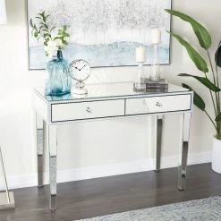 Brand new π Silver MDF Glam Console Table, 32" x 43" x 22" by Ivory and Iris β 17 Brand new π Silver MDF Glam Console Table, 32" x 43" x 22" by Ivory and Iris β -Cheap Ivory and Iris Store D504092S 9