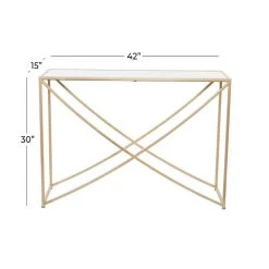 Top 10 🛒 Gold Iron Contemporary Console Table, 30" x 42" x 15" by Ivory and Iris ✔️ -Cheap Ivory and Iris Store D504093S 8