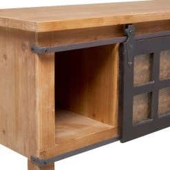 Flash Sale 👏 Brown Fir Industrial Console Table, 31" x 47" x 15" by Ivory and Iris ⭐ -Cheap Ivory and Iris Store D504099S 8