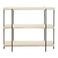 Outlet 🔥 Beige Contemporary Metal Console Table, 32" x 40" by Ivory and Iris 🔥 -Cheap Ivory and Iris Store D504100S 4