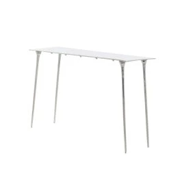 Top 10 β€οΈ Silver Aluminum Glam Console Table, 50" x 15" x 31" by Ivory and Iris π