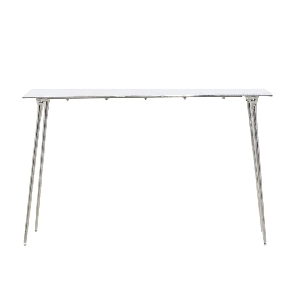 Top 10 β€οΈ Silver Aluminum Glam Console Table, 50" x 15" x 31" by Ivory and Iris π 3 Top 10 β€οΈ Silver Aluminum Glam Console Table, 50" x 15" x 31" by Ivory and Iris π - Image 3