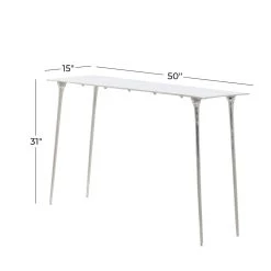 Top 10 β€οΈ Silver Aluminum Glam Console Table, 50" x 15" x 31" by Ivory and Iris π 16 Top 10 β€οΈ Silver Aluminum Glam Console Table, 50" x 15" x 31" by Ivory and Iris π -Cheap Ivory and Iris Store D504109S 8