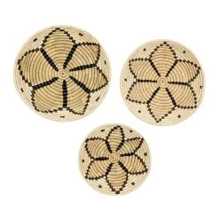 Budget π Set of 3 Brown Wood Boho Style Wall Decor 20", 18", 15" by Ivory and Iris π