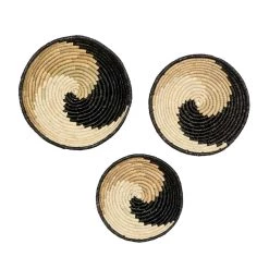 Coupon 🥰 Set of 3 Black Wood Boho Style Wall Decor 20", 18", 16" by Ivory and Iris 💯