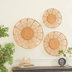 Coupon ⭐ Set of 3 Brown Metal Boho Style Wall Decor 24", 20", 16" by Ivory and Iris 🛒 -Cheap Ivory and Iris Store D504124S 7