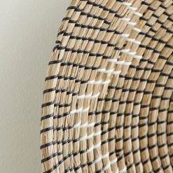 Hot Sale 🔔 Set of 3 Natural Brown Seagrass Traditional Abstract Wall Decor, 29", 24", 20" by Ivory and Iris 💯 -Cheap Ivory and Iris Store D504125S 4