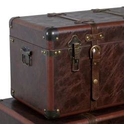 Cheapest π₯ Set of 3" Brown Leather Traditional Trunk, 19", 24", 27" by Ivory and Iris π 15 Cheapest π₯ Set of 3" Brown Leather Traditional Trunk, 19", 24", 27" by Ivory and Iris π -Cheap Ivory and Iris Store D504129S 6