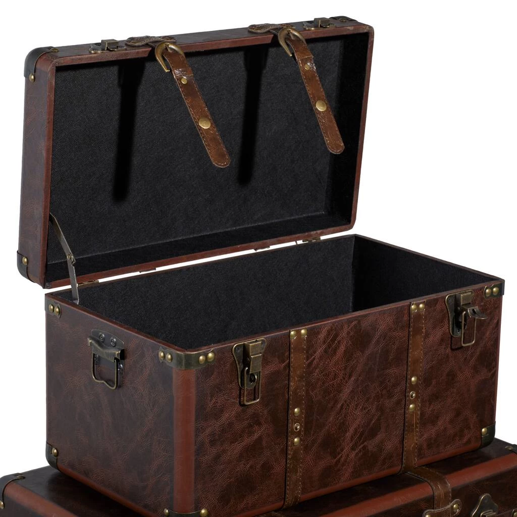 Cheapest π₯ Set of 3" Brown Leather Traditional Trunk, 19", 24", 27" by Ivory and Iris π 7 Cheapest π₯ Set of 3" Brown Leather Traditional Trunk, 19", 24", 27" by Ivory and Iris π - Image 7