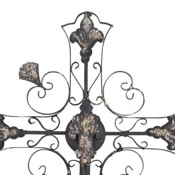 Coupon 😀 Black Iron French Country Wall Decor, 24" x 16" x 6" by Ivory and Iris ⌛ -Cheap Ivory and Iris Store D504135S 5