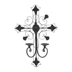 Coupon 😀 Black Iron French Country Wall Decor, 24" x 16" x 6" by Ivory and Iris ⌛ -Cheap Ivory and Iris Store D504135S 6