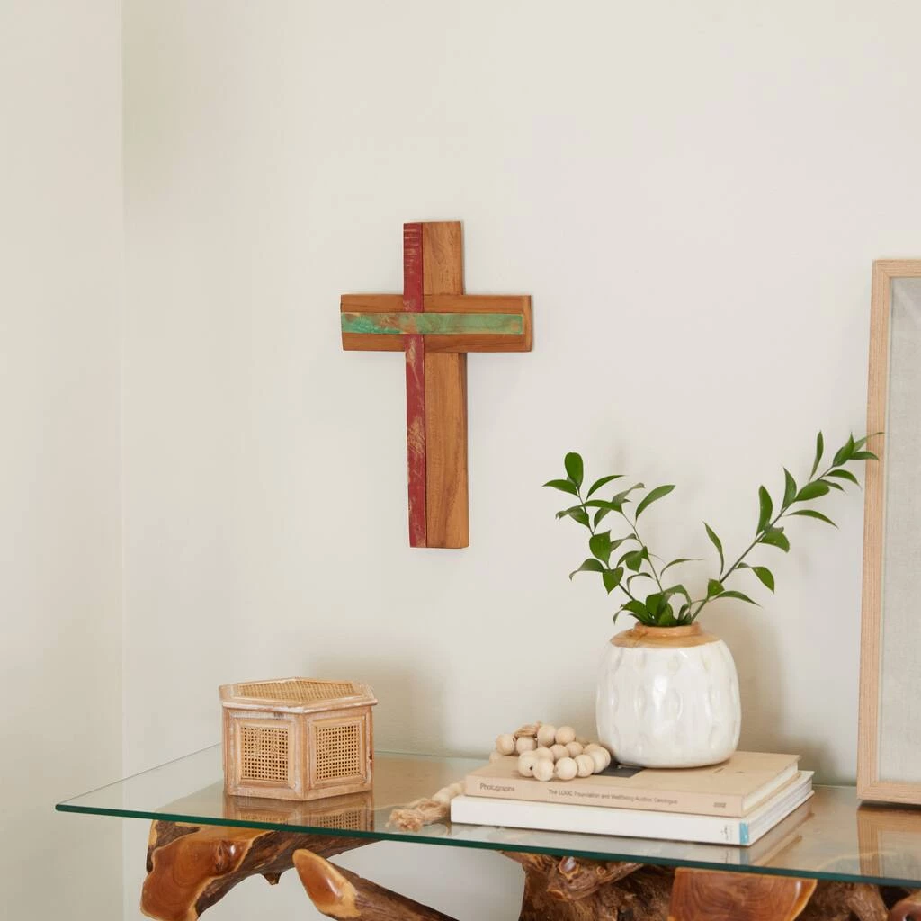 Brand new π₯° Brown Wood Rustic Cross Sculpture, 18" x 10" x 4" by Ivory and Iris π 11 Brand new π₯° Brown Wood Rustic Cross Sculpture, 18" x 10" x 4" by Ivory and Iris π - Image 11