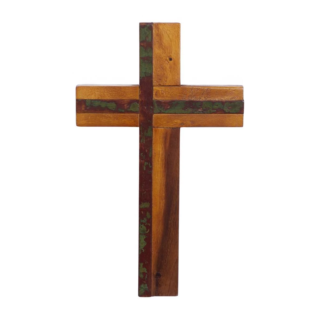 Brand new π₯° Brown Wood Rustic Cross Sculpture, 18" x 10" x 4" by Ivory and Iris π 3 Brand new π₯° Brown Wood Rustic Cross Sculpture, 18" x 10" x 4" by Ivory and Iris π - Image 3