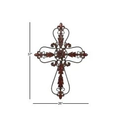 Discount ❤️ Black Metal Traditional Wall Decor, 37" x 26" by Ivory and Iris 👏 -Cheap Ivory and Iris Store D504144S 6