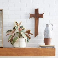 Wholesale 👍 Brown Teak Wood Eclectic Style Wall Decor 20" x 10" x 1" by Ivory and Iris 😀 -Cheap Ivory and Iris Store D504147S 7