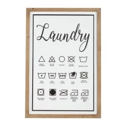 Top 10 👍 White Farmhouse Laundry Guide Wood Wall Decor, 22" x 32" by Ivory and Iris ✔️