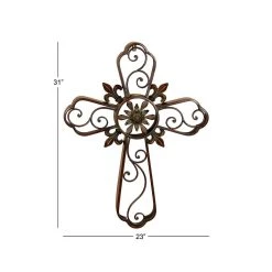 Cheapest 🌟 Brown Metal Traditional Wall Decor, 31" x 23" by Ivory and Iris 🔔 -Cheap Ivory and Iris Store D504151S 7