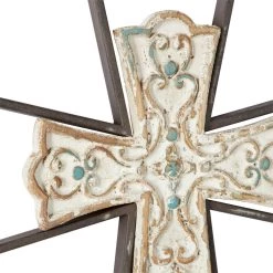 Buy 🎉 Set of 2 Black Metal Traditional Cross Wall Decor, 14" x 19" by Ivory and Iris 🎉 -Cheap Ivory and Iris Store D504152S 3
