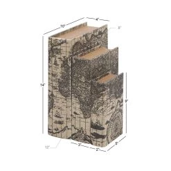 Best deal ✨ World Map Wooden Traditional Book Box Set by Ivory and Iris 😉 -Cheap Ivory and Iris Store D504157S 9