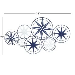 Wholesale ✔️ Blue Iron Contemporary Wall Decor, 26" x 48" x 1" by Ivory and Iris 🤩 -Cheap Ivory and Iris Store D504181S 7