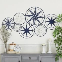 Wholesale ✔️ Blue Iron Contemporary Wall Decor, 26" x 48" x 1" by Ivory and Iris 🤩 -Cheap Ivory and Iris Store D504181S 8