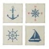 Buy ❤️ Set of 4 White Metal Coastal Wall Decor, 12" x 12" by Ivory and Iris 🤩
