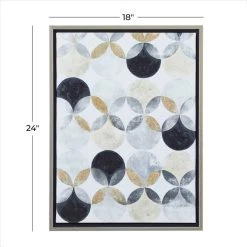 Best deal 🤩 Gray Polystone Modern Framed Wall Art, 24" x 18" x 2" by Ivory and Iris ⌛ -Cheap Ivory and Iris Store D506304S 6
