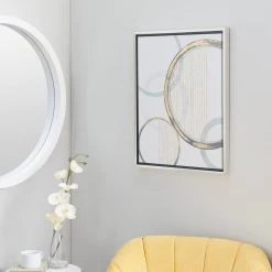 Brand new 🥰 Multi Polystone Contemporary Framed Wall Art, 24" x 20" by Ivory and Iris 🎉 -Cheap Ivory and Iris Store D506314S 7
