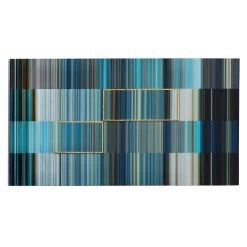 Best Pirce 🎉 Blue Contemporary Abstract Wood Wall Decor, 24" x 48" by Ivory and Iris 😀
